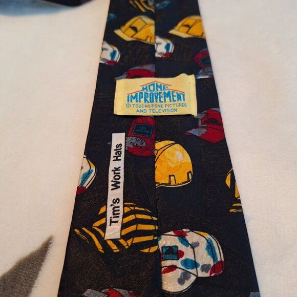 Vintage Home Improvement‎ Tool Time Mens Neck Tie Tim’s Work Hats Novelty - Picture 2 of 9